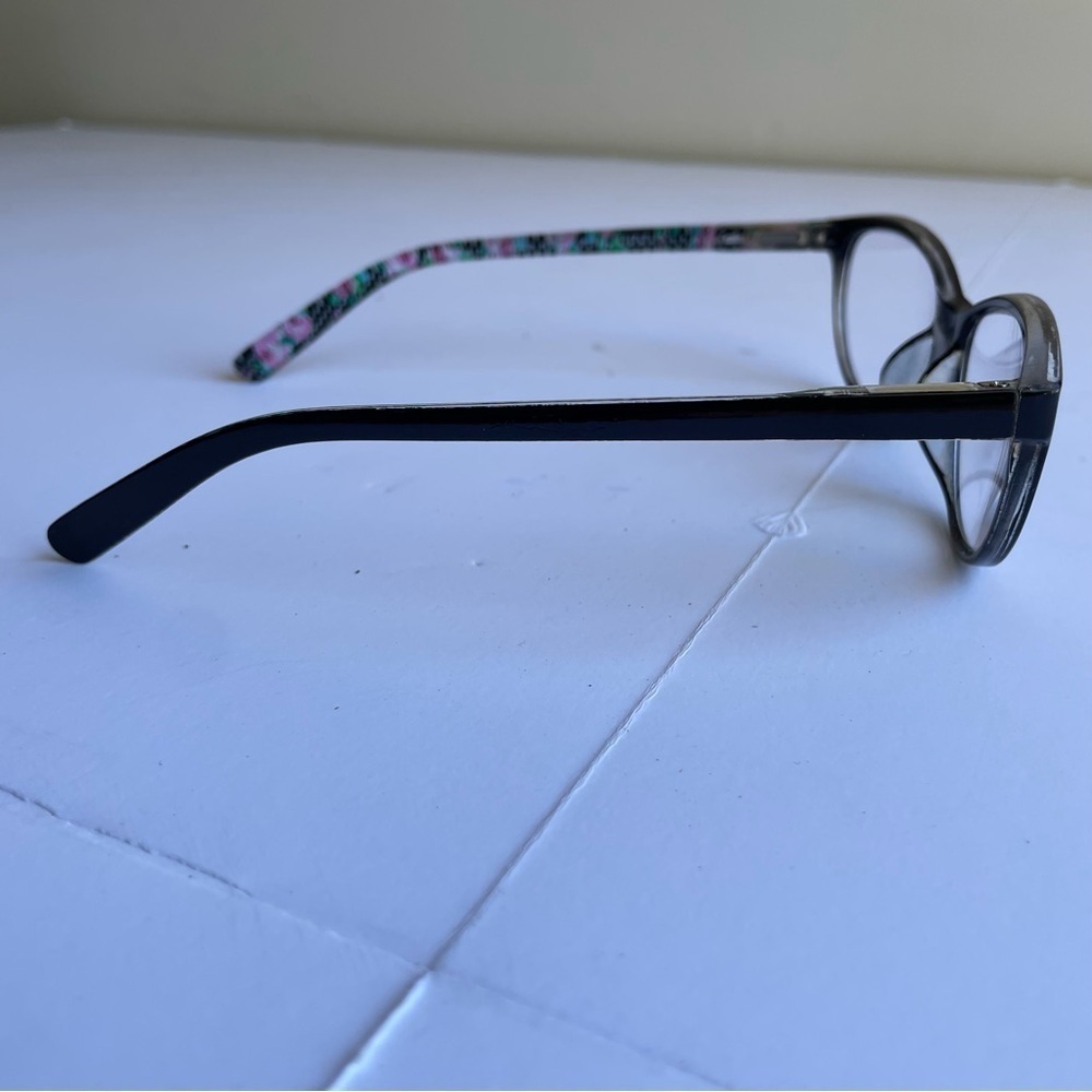 Lulu Guinness eyeglasses LR66 Black Floral Women’s Glasses Frames - Picture 3 of 10
